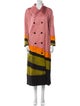 Dries Van Noten Colorblock Pattern Trench Coat
