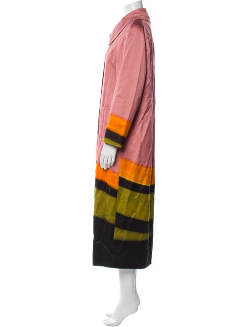 Dries Van Noten Colorblock Pattern Trench Coat