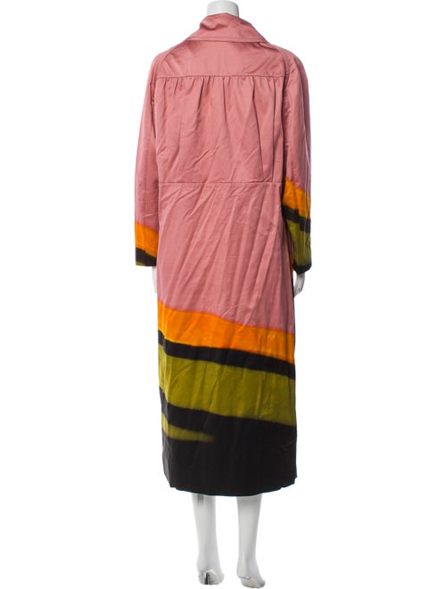 Dries Van Noten Colorblock Pattern Trench Coat