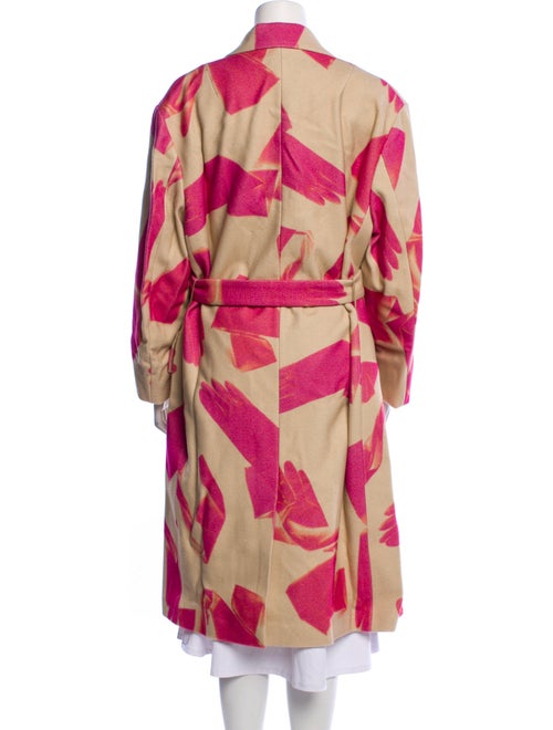 Dries Van Noten Wool Floral Print Trench Coat