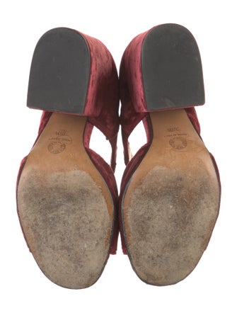 Dries Van Noten Velvet Slides