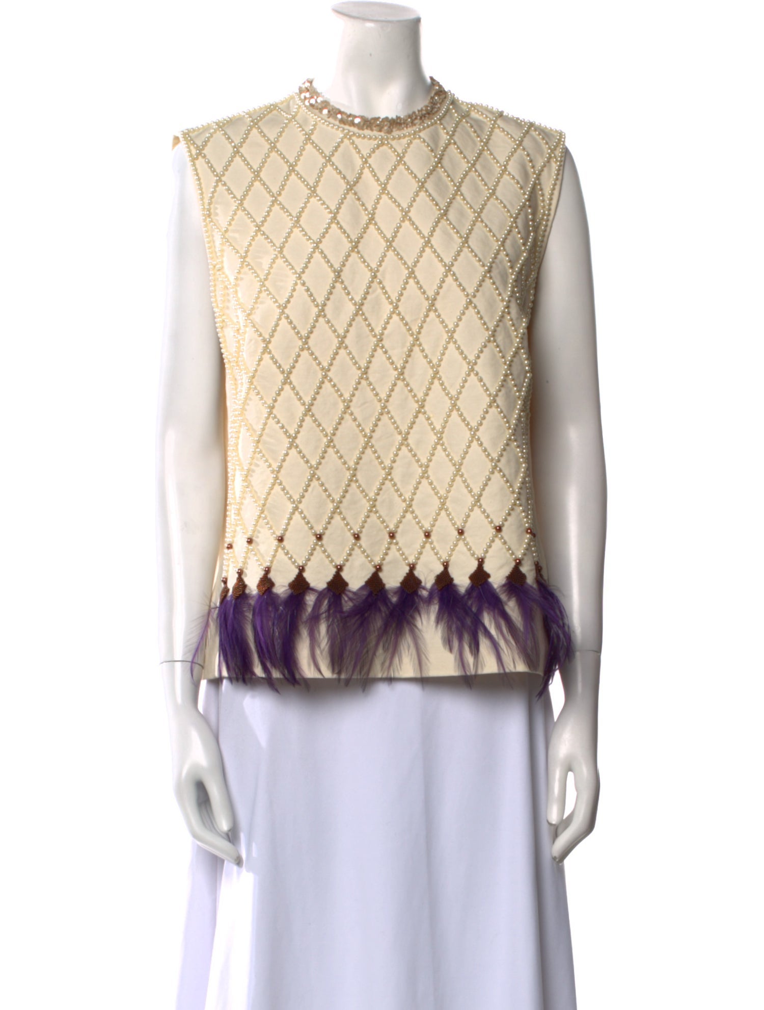 Dries Van Noten Printed Crew Neck Top