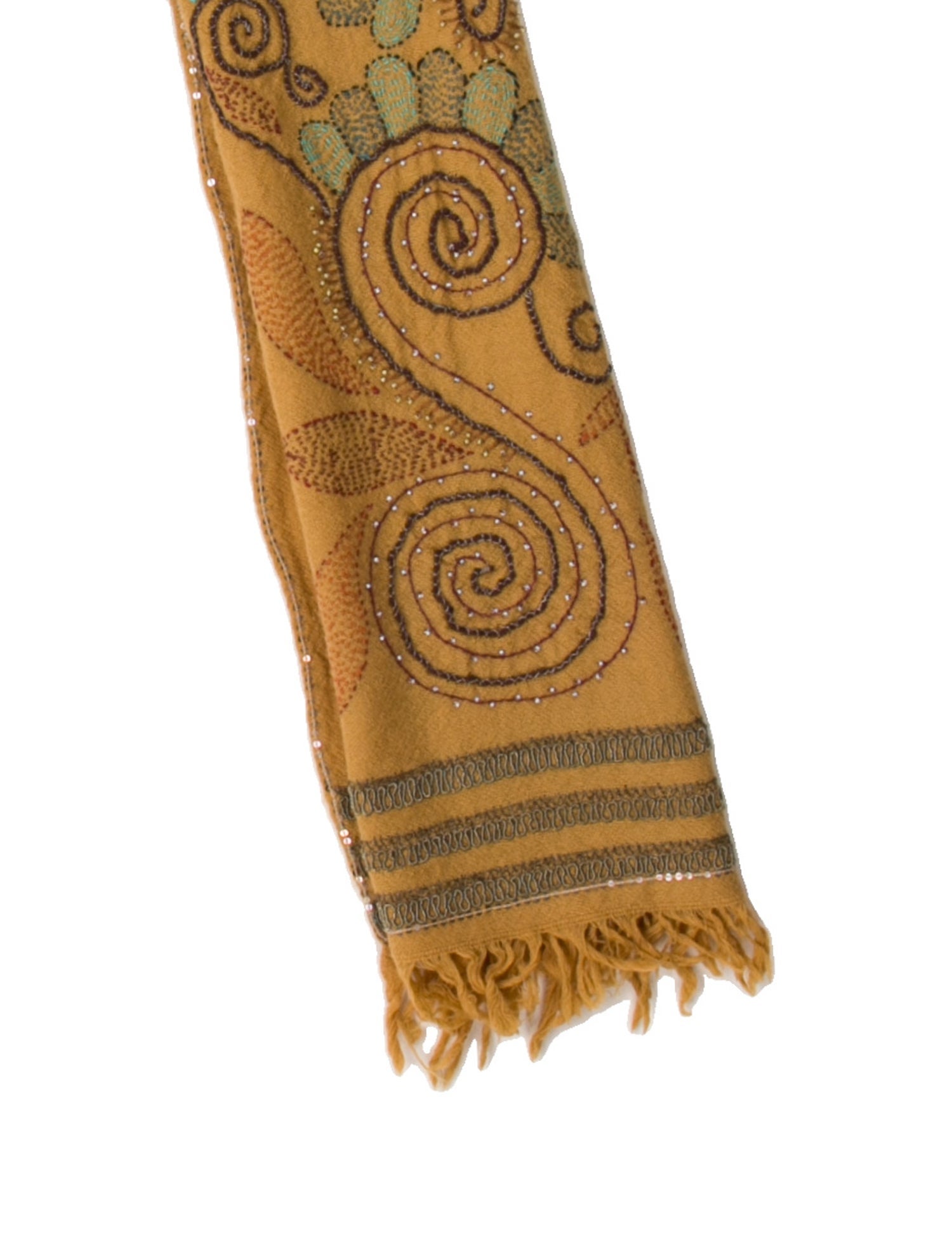 Dries Van Noten Wool Paisley Print Scarf
