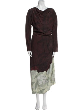 Dries Van Noten Silk Long Dress