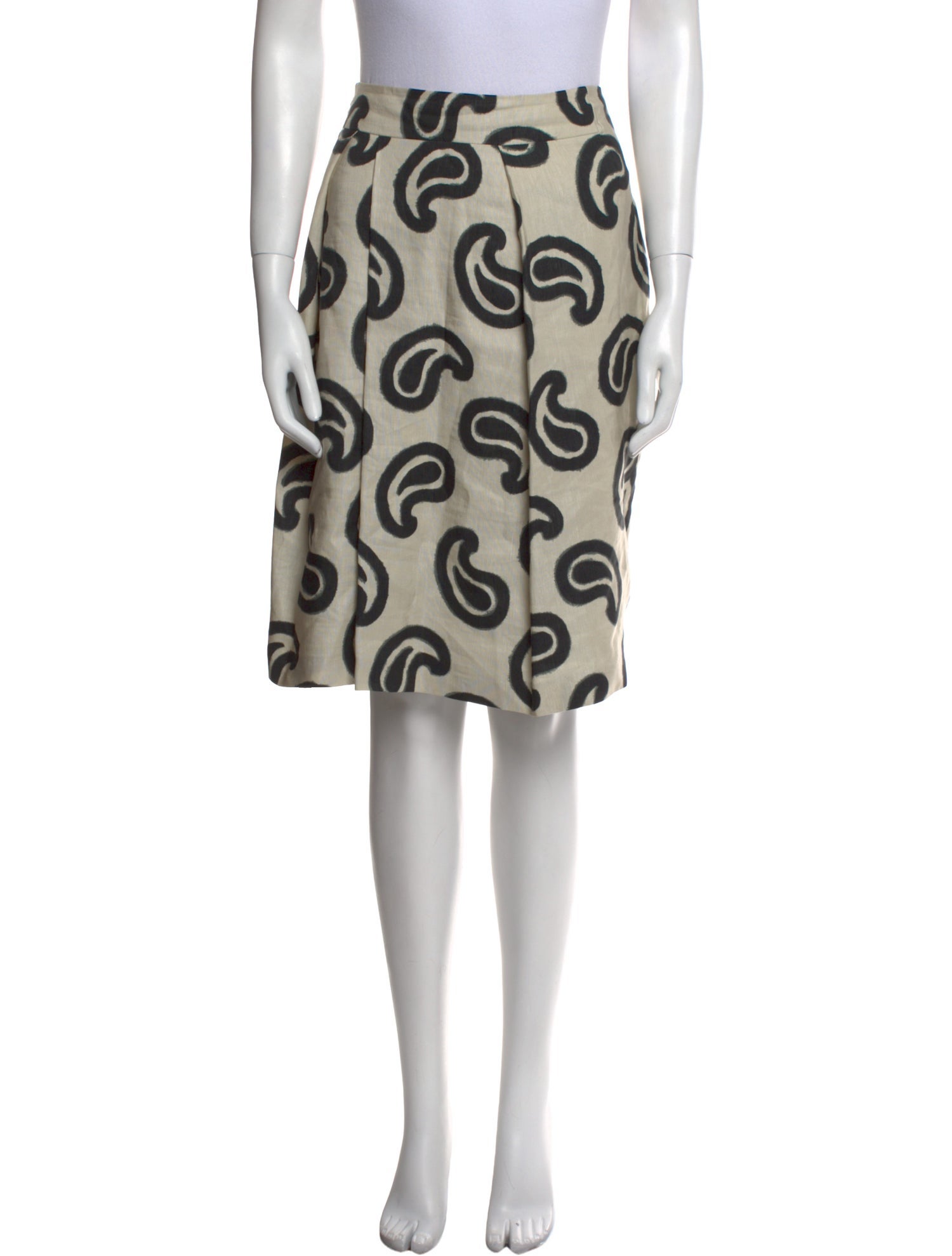 Dries Van Noten Linen Knee-Length Skirt