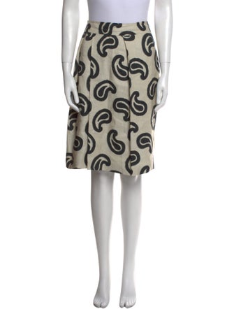 Dries Van Noten Linen Knee-Length Skirt