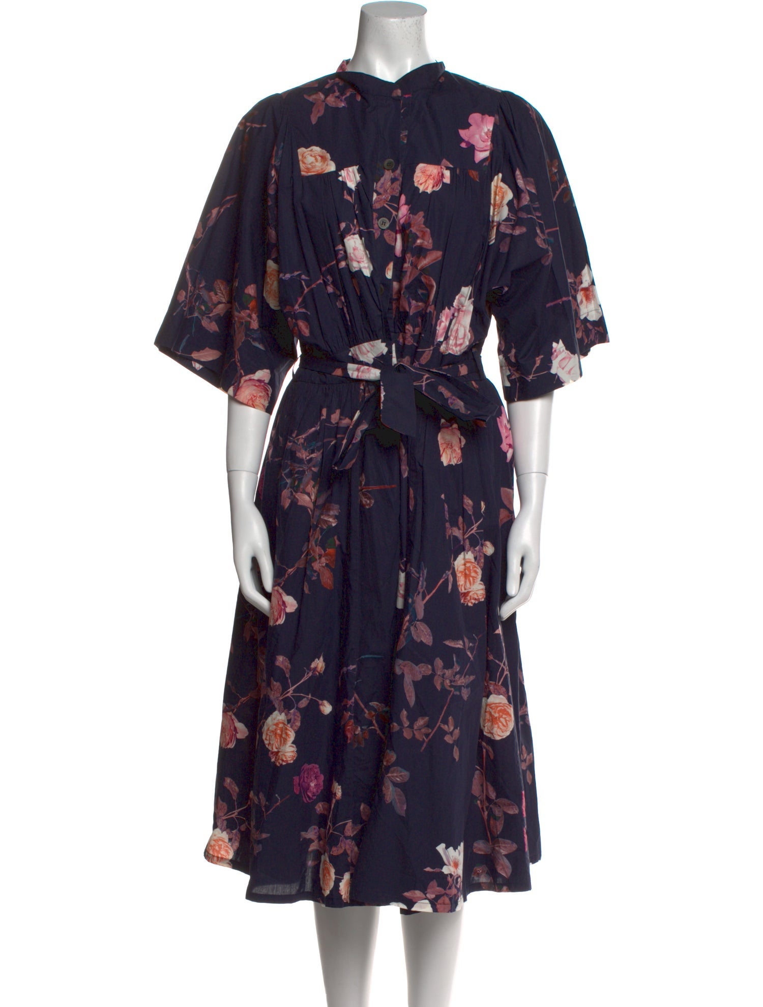 Dries Van Noten Floral Print Midi Length Dress