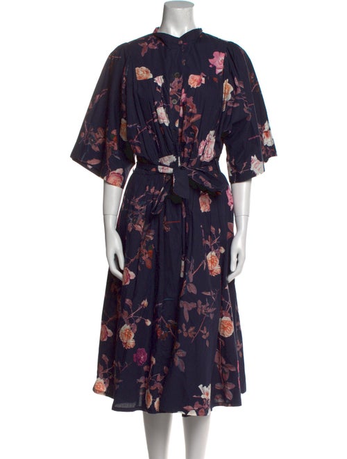 Dries Van Noten Floral Print Midi Length Dress