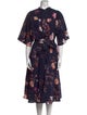 Dries Van Noten Floral Print Midi Length Dress