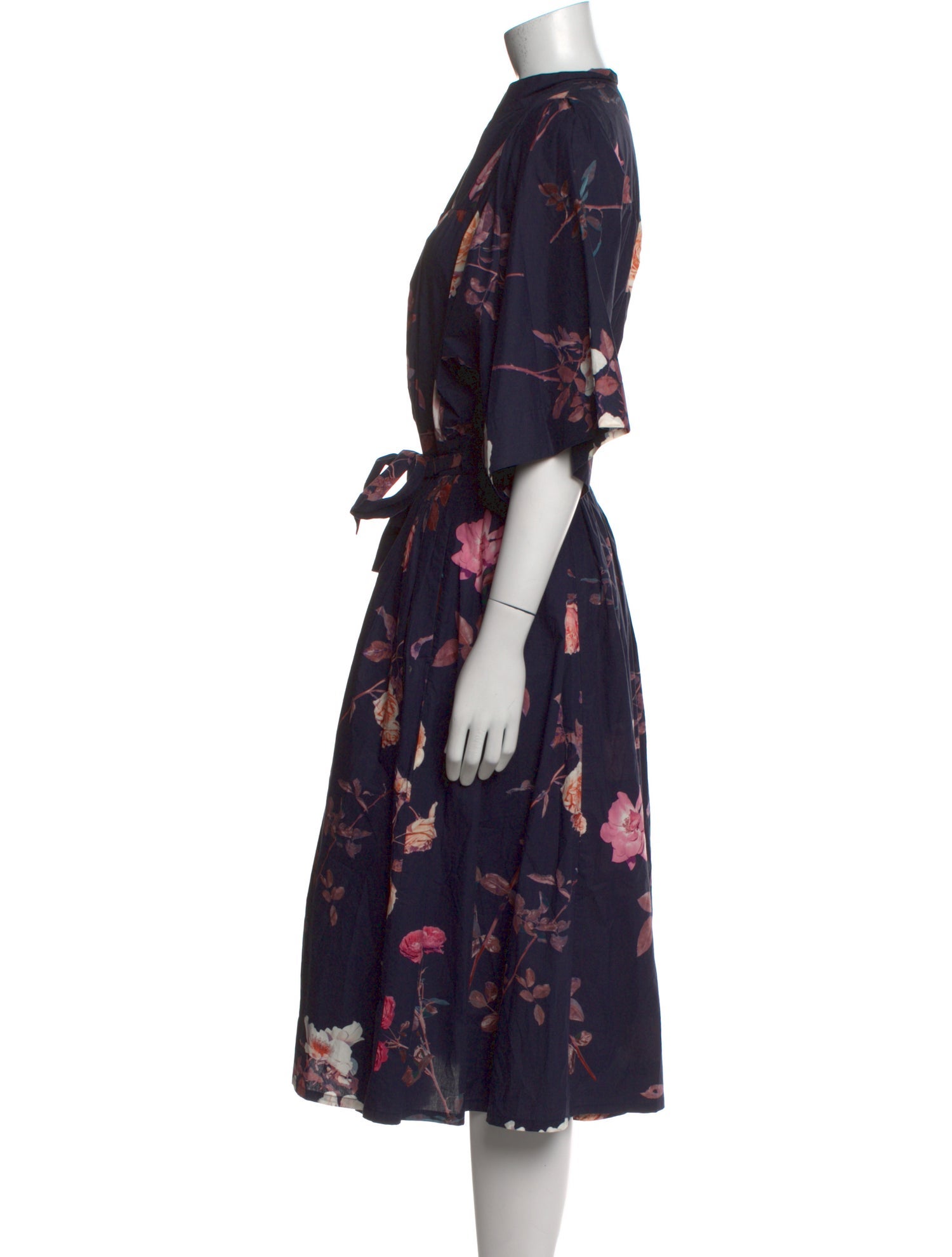 Dries Van Noten Floral Print Midi Length Dress