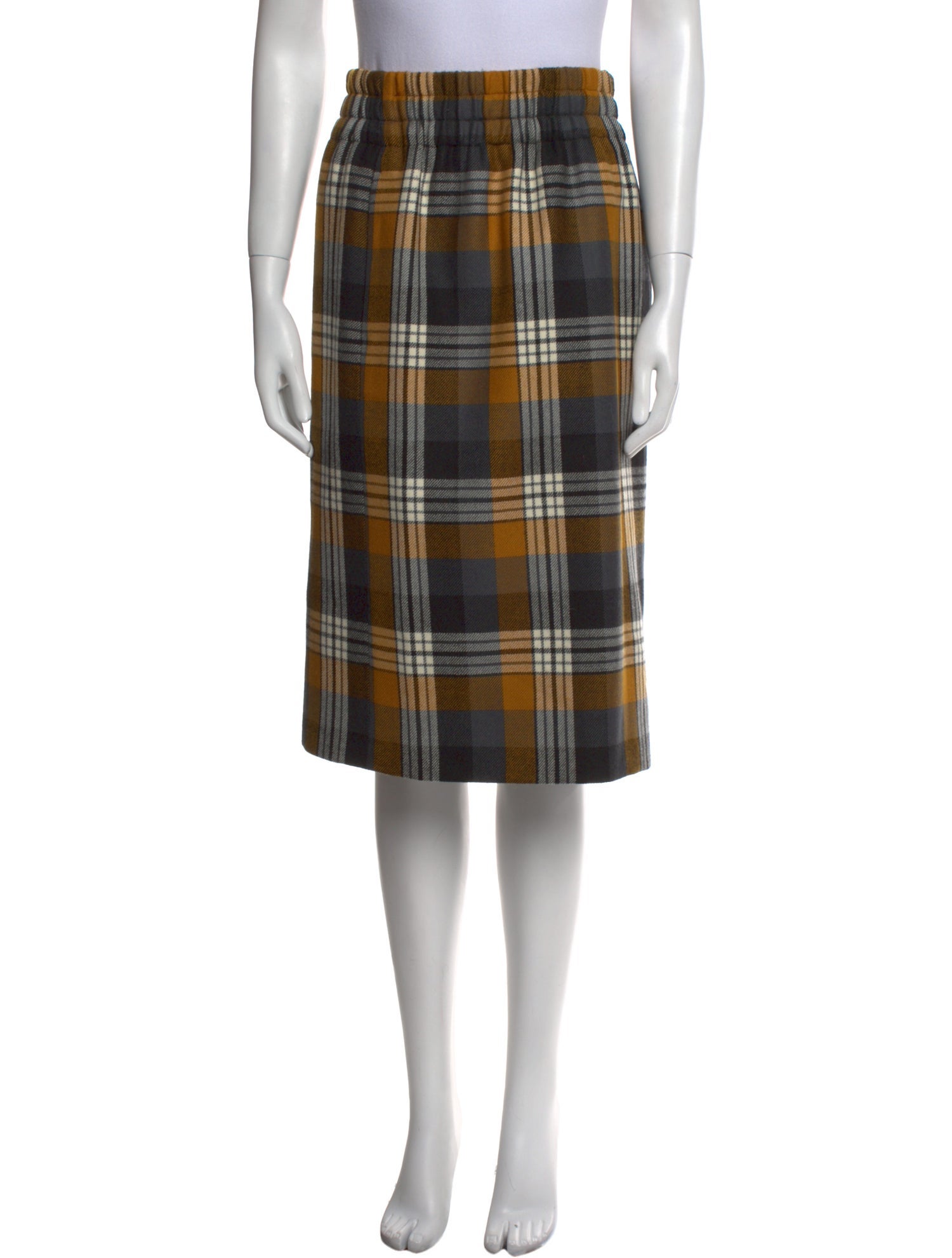Dries Van Noten Wool Knee-Length Skirt