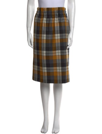Dries Van Noten Wool Knee-Length Skirt