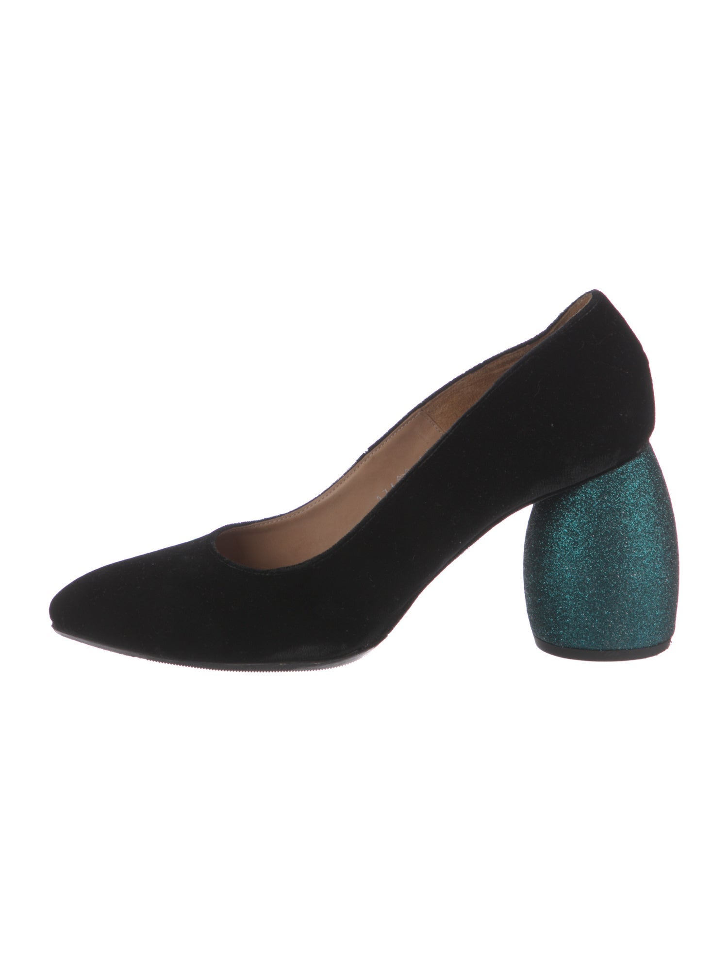 Dries Van Noten Velvet Glitter Accents Pumps