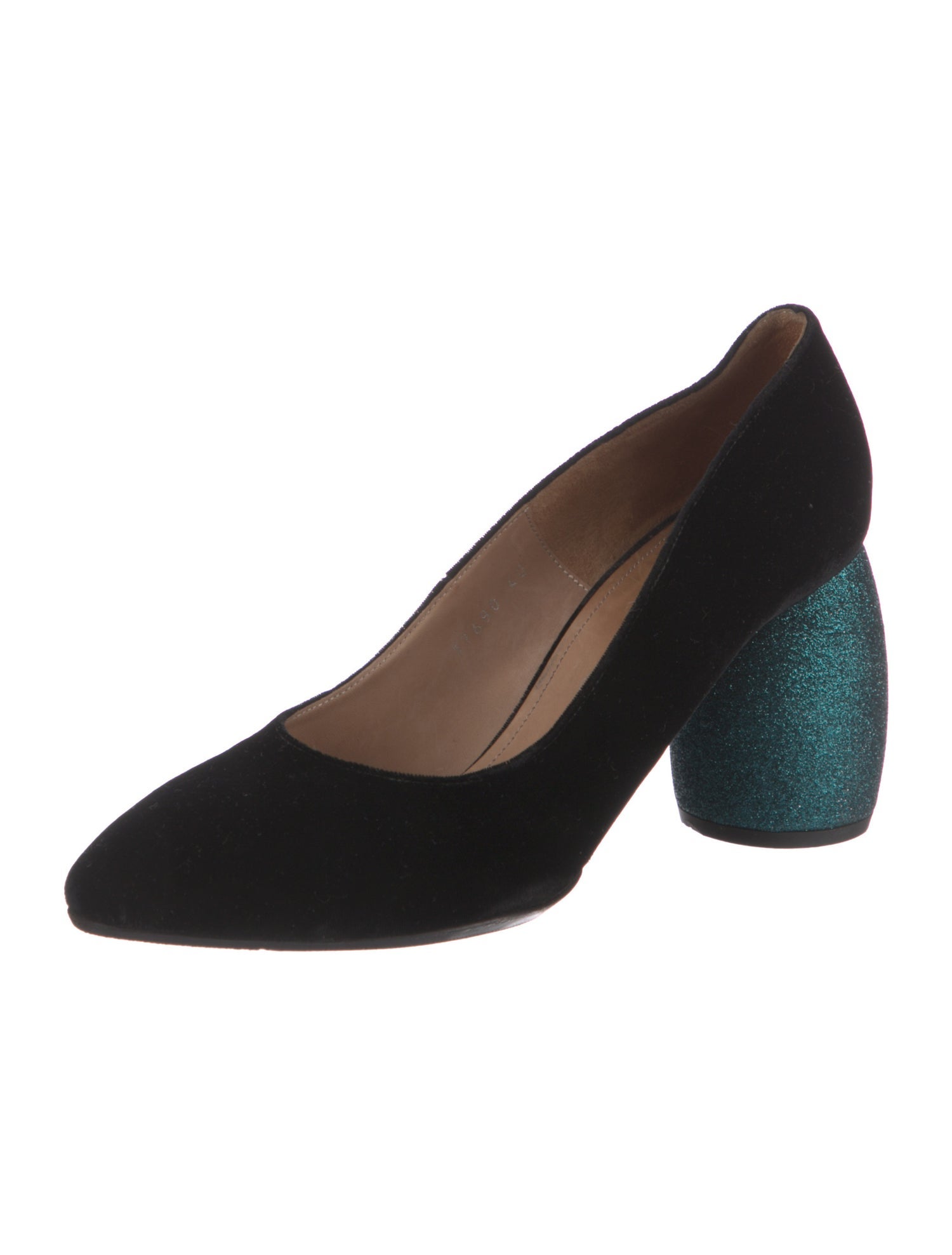 Dries Van Noten Velvet Glitter Accents Pumps