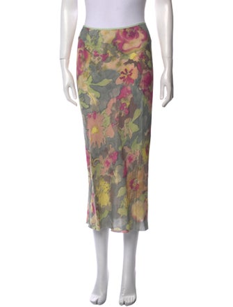 Dries Van Noten Floral Print Midi Length Skirt