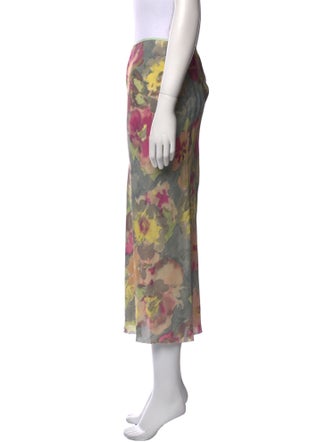 Dries Van Noten Floral Print Midi Length Skirt