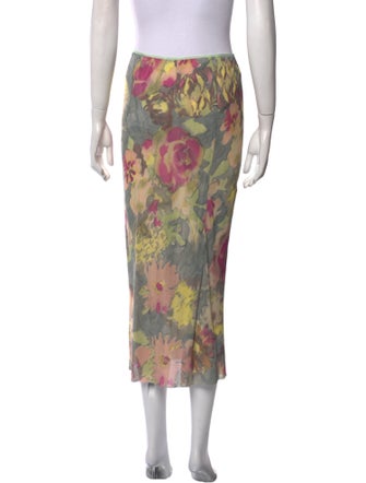 Dries Van Noten Floral Print Midi Length Skirt