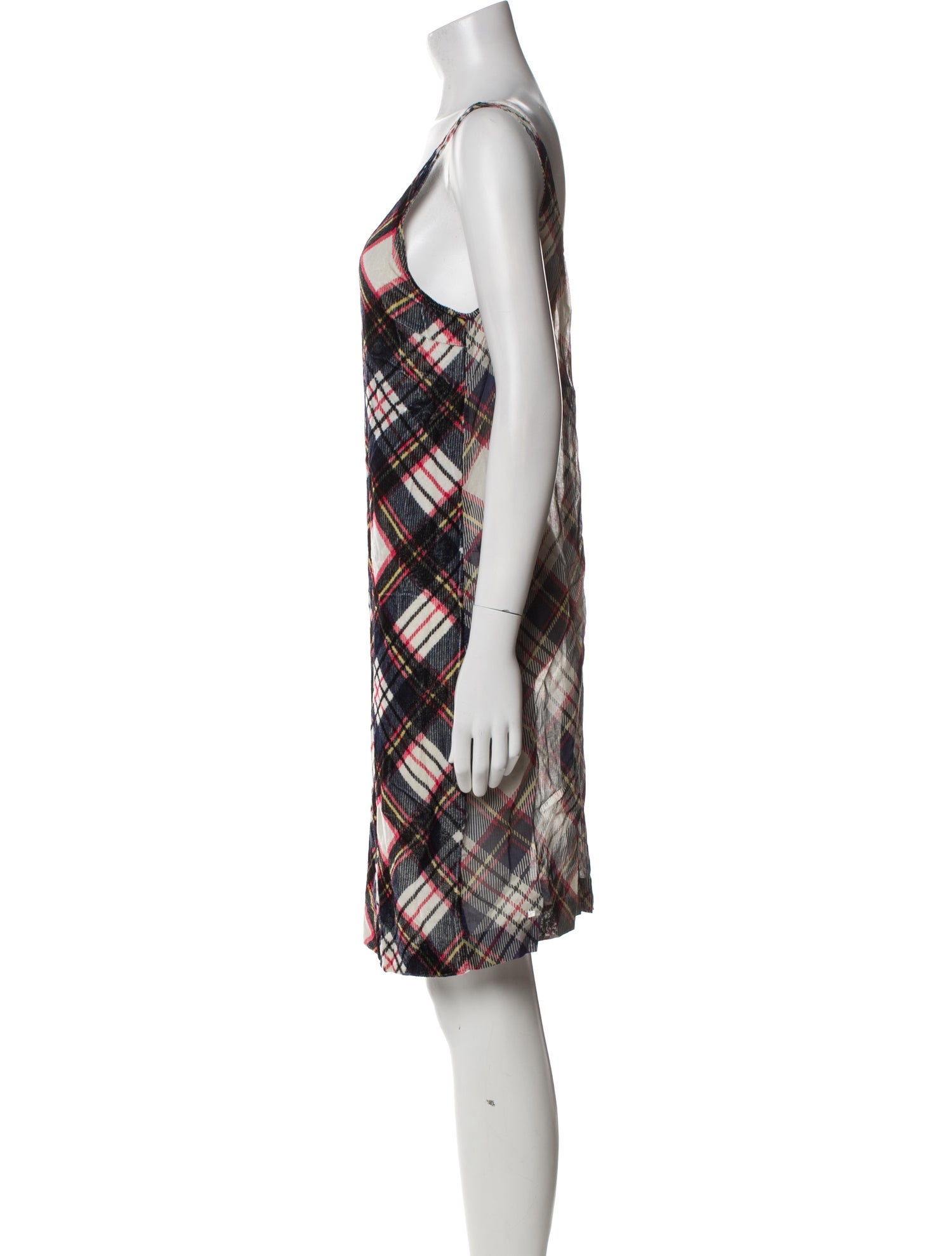 Dries Van Noten Plaid Print Knee-Length Dress