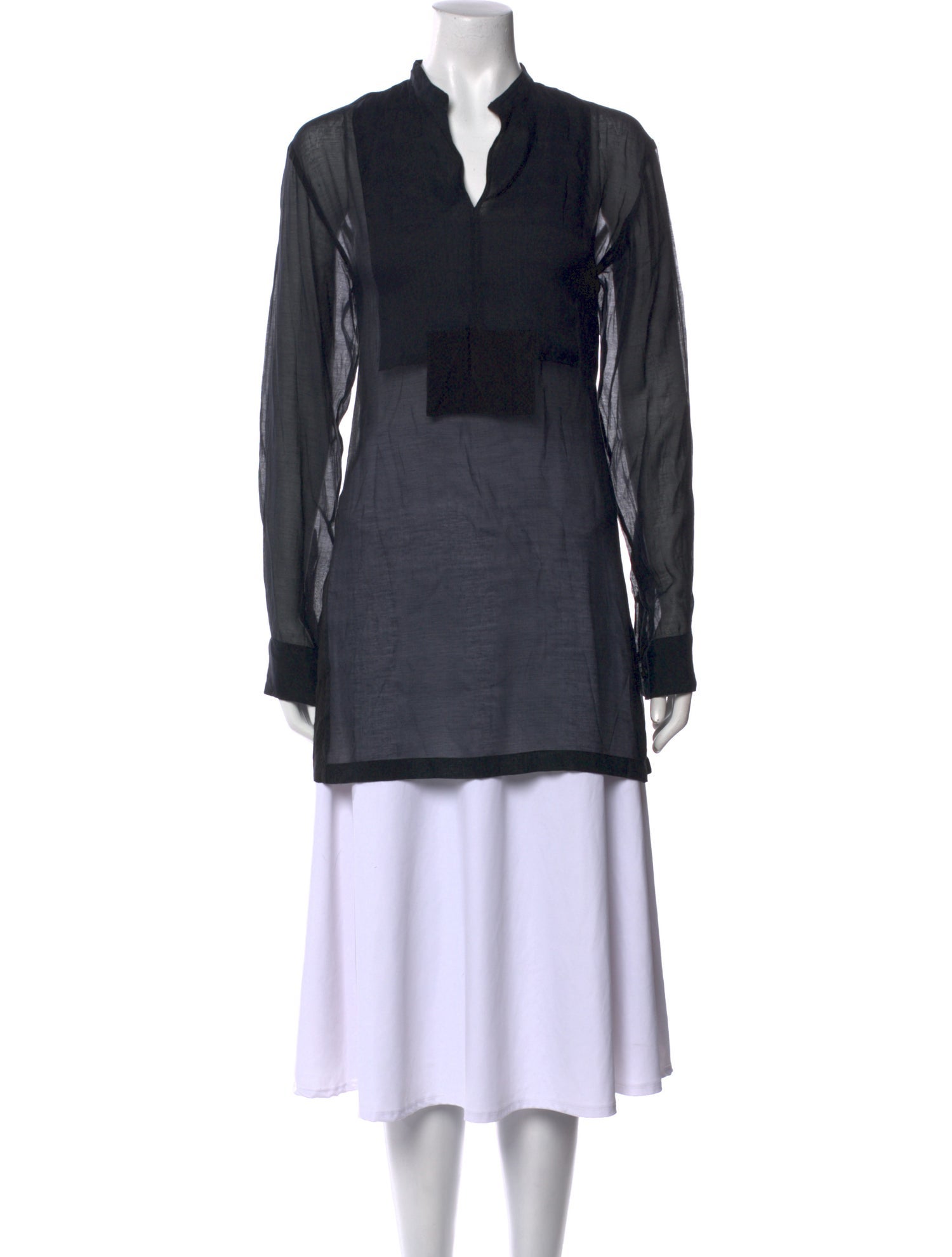 Dries Van Noten V-Neck Long Sleeve Tunic