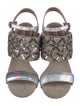 Dries Van Noten Printed Sequin Embellishments Sandals