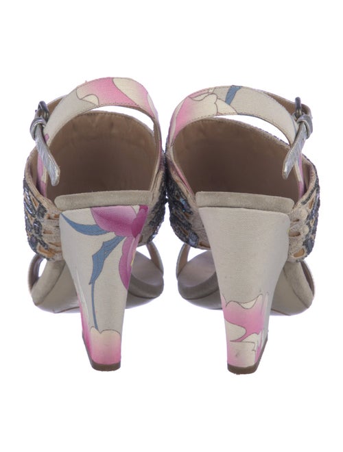 Dries Van Noten Printed Sequin Embellishments Sandals