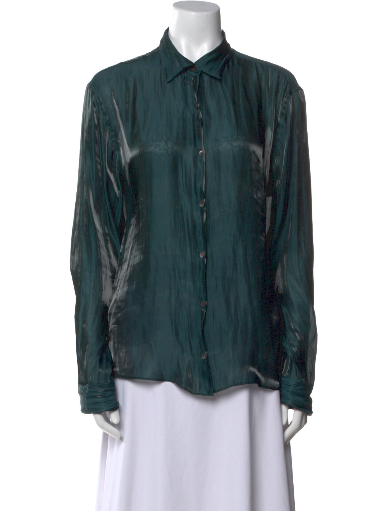 Dries Van Noten Long Sleeve Button-Up Top