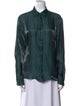 Dries Van Noten Long Sleeve Button-Up Top