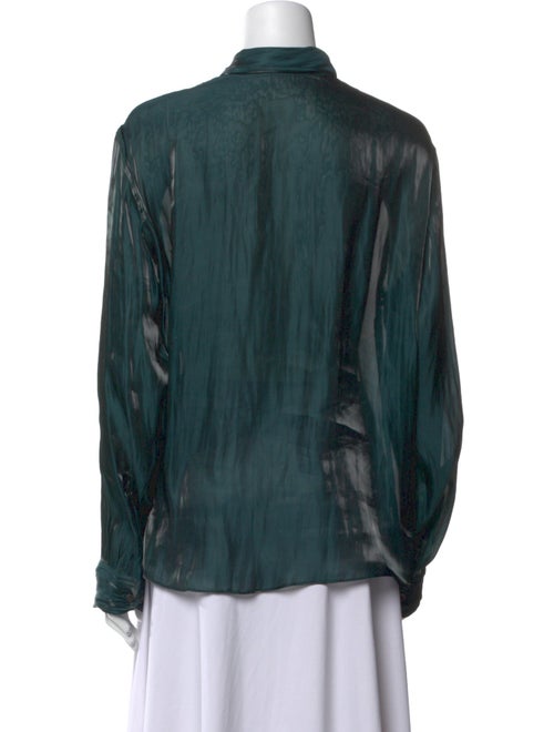 Dries Van Noten Long Sleeve Button-Up Top