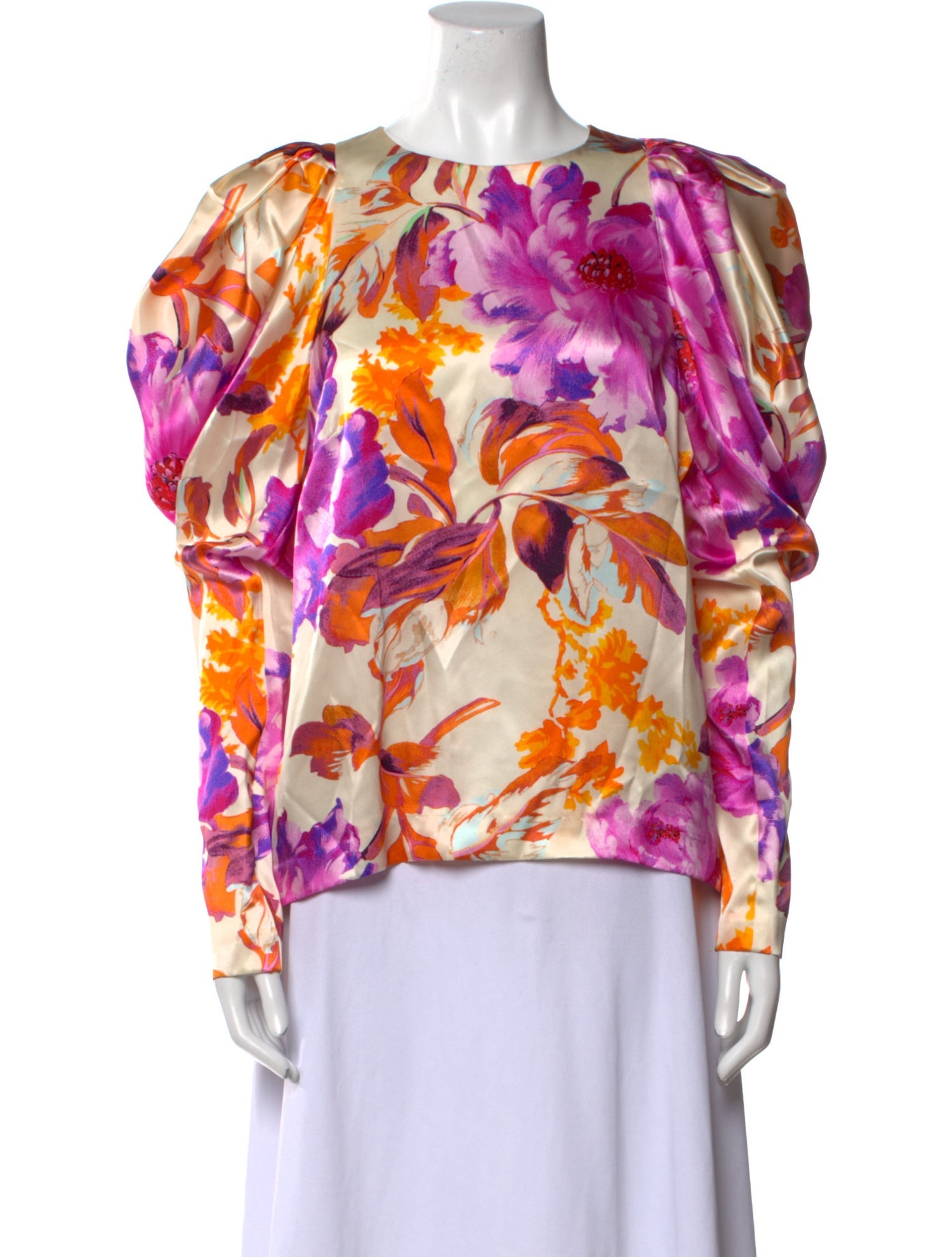 Dries Van Noten Silk Floral Print Blouse