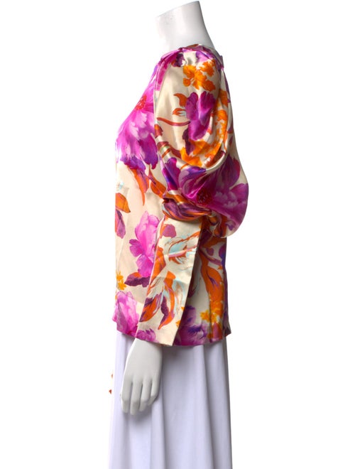 Dries Van Noten Silk Floral Print Blouse