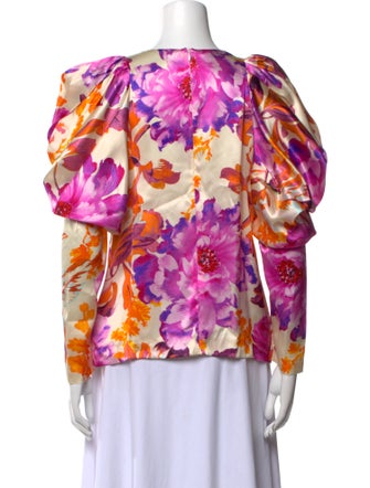 Dries Van Noten Silk Floral Print Blouse
