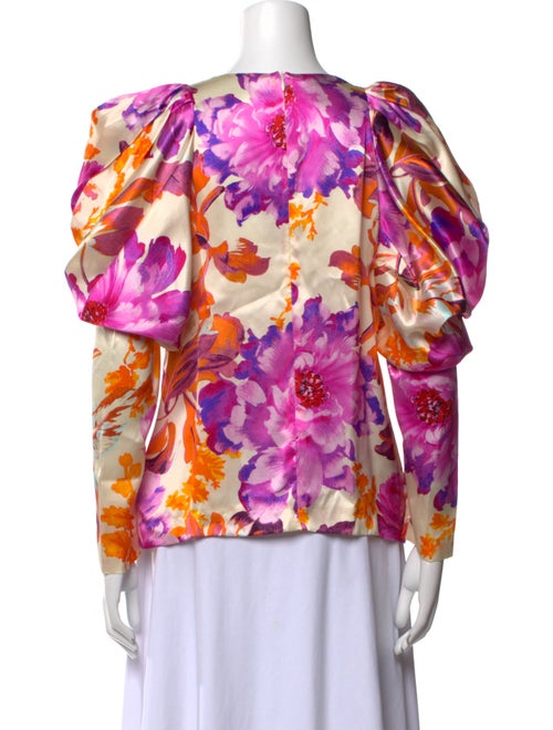 Dries Van Noten Silk Floral Print Blouse