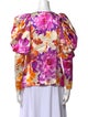 Dries Van Noten Silk Floral Print Blouse