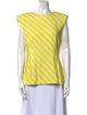 Dries Van Noten Striped Scoop Neck Top