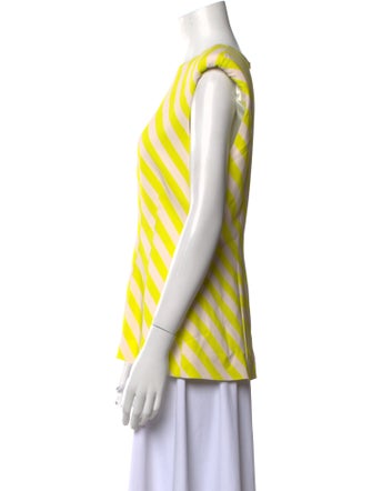 Dries Van Noten Striped Scoop Neck Top