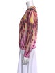 Dries Van Noten Tie-Dye Print V-Neck Sweater