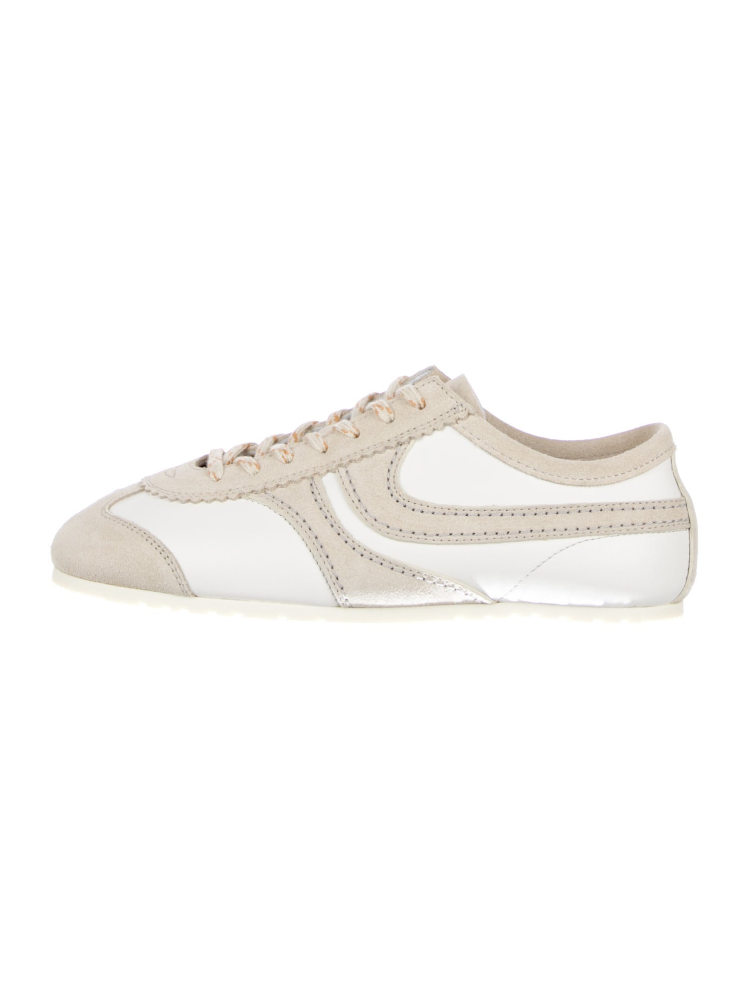Dries Van Noten Leather Colorblock Pattern Sneakers w/ Tags