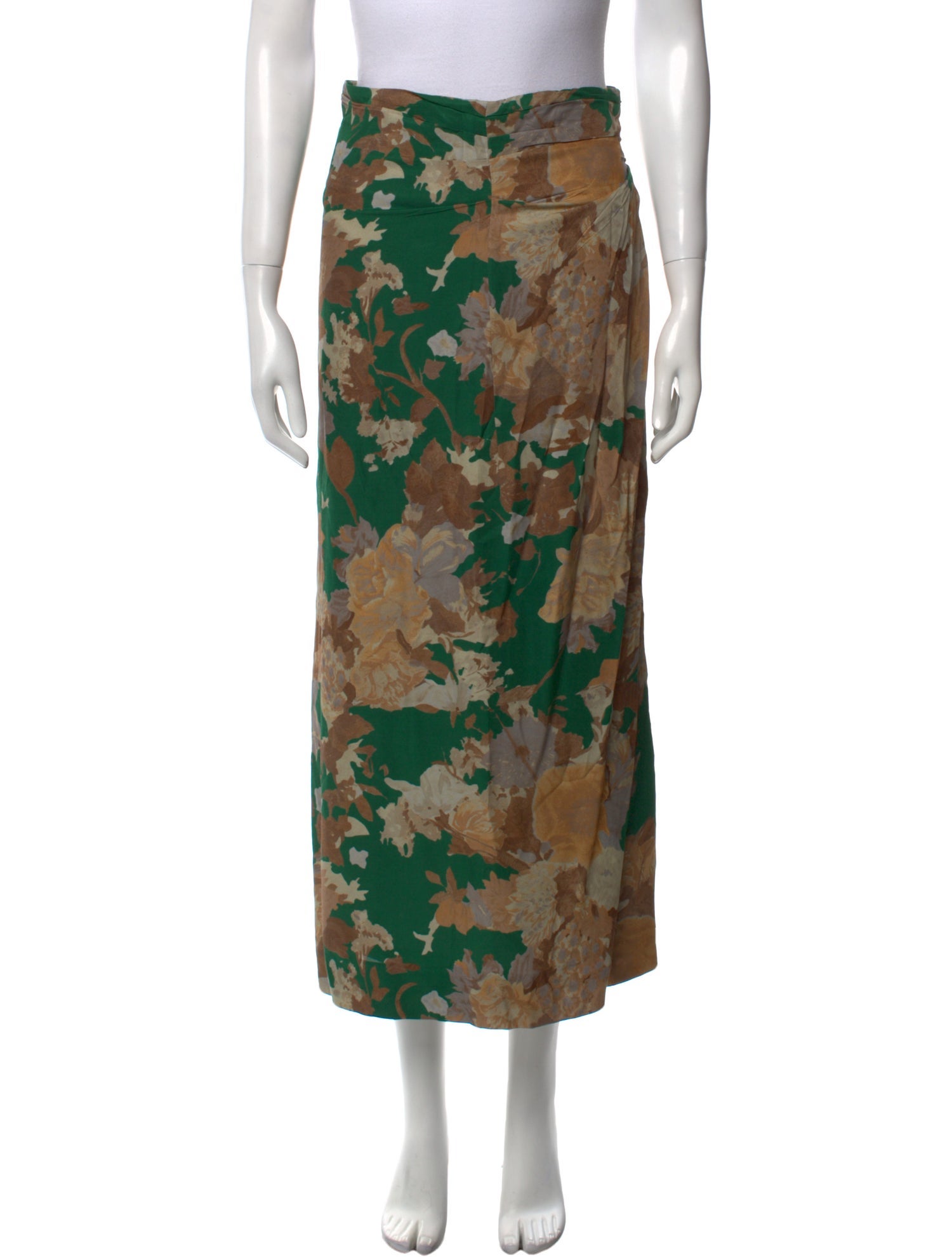 Dries Van Noten Floral Print Midi Length Skirt