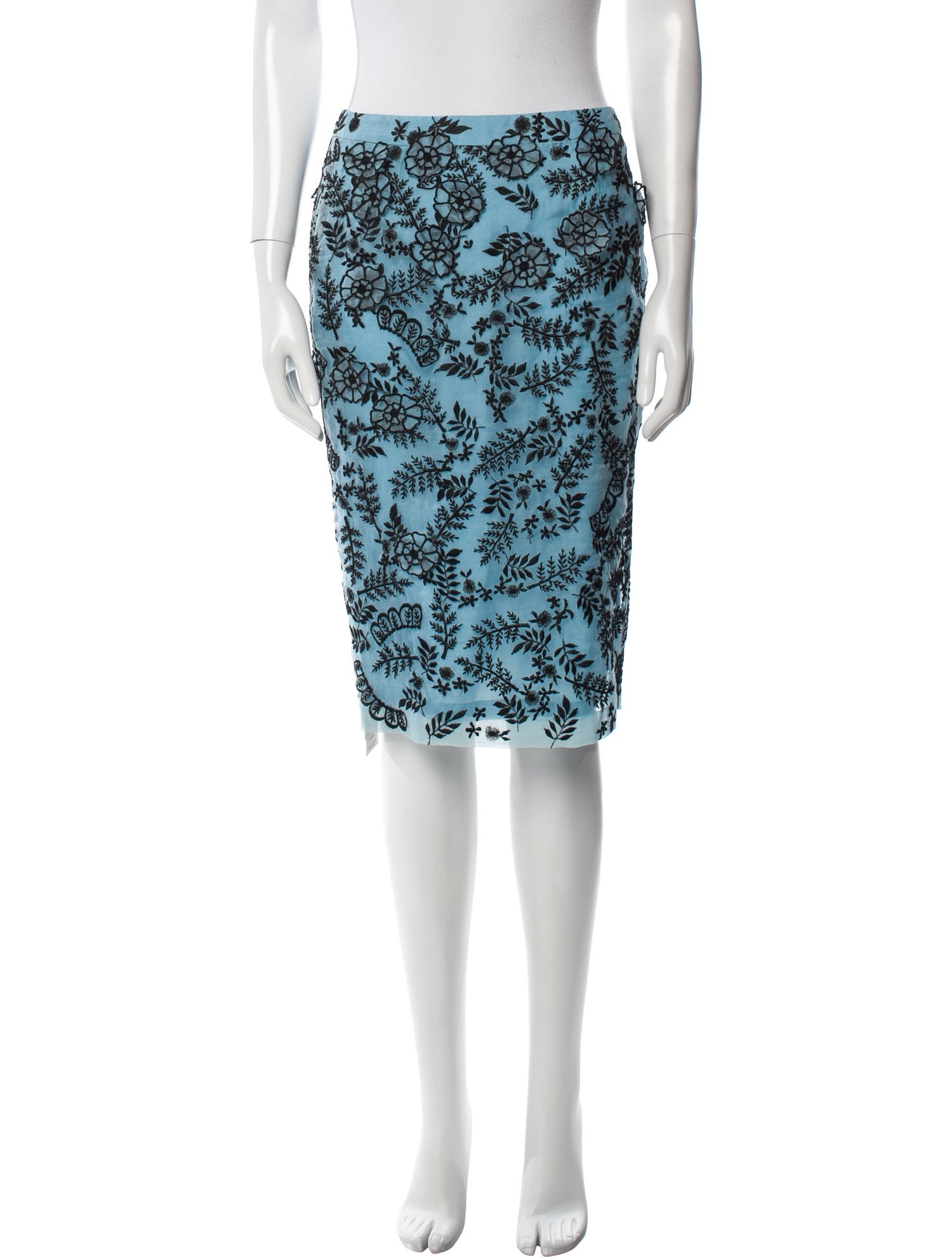 Dries Van Noten Silk Knee-Length Skirt