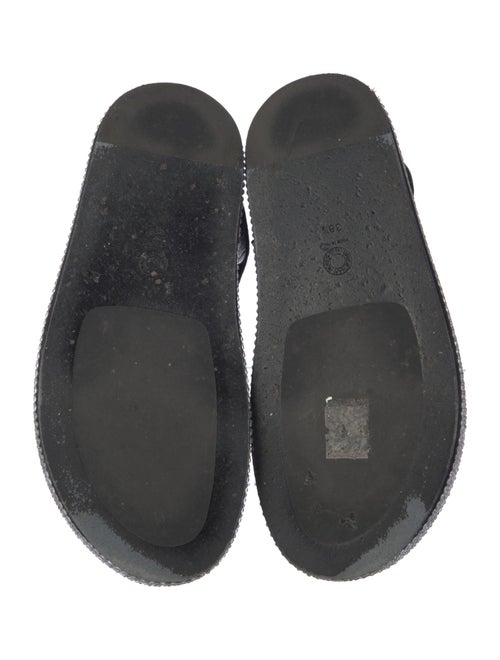 Dries Van Noten Suede Crystal Embellishments Slingback Sandals