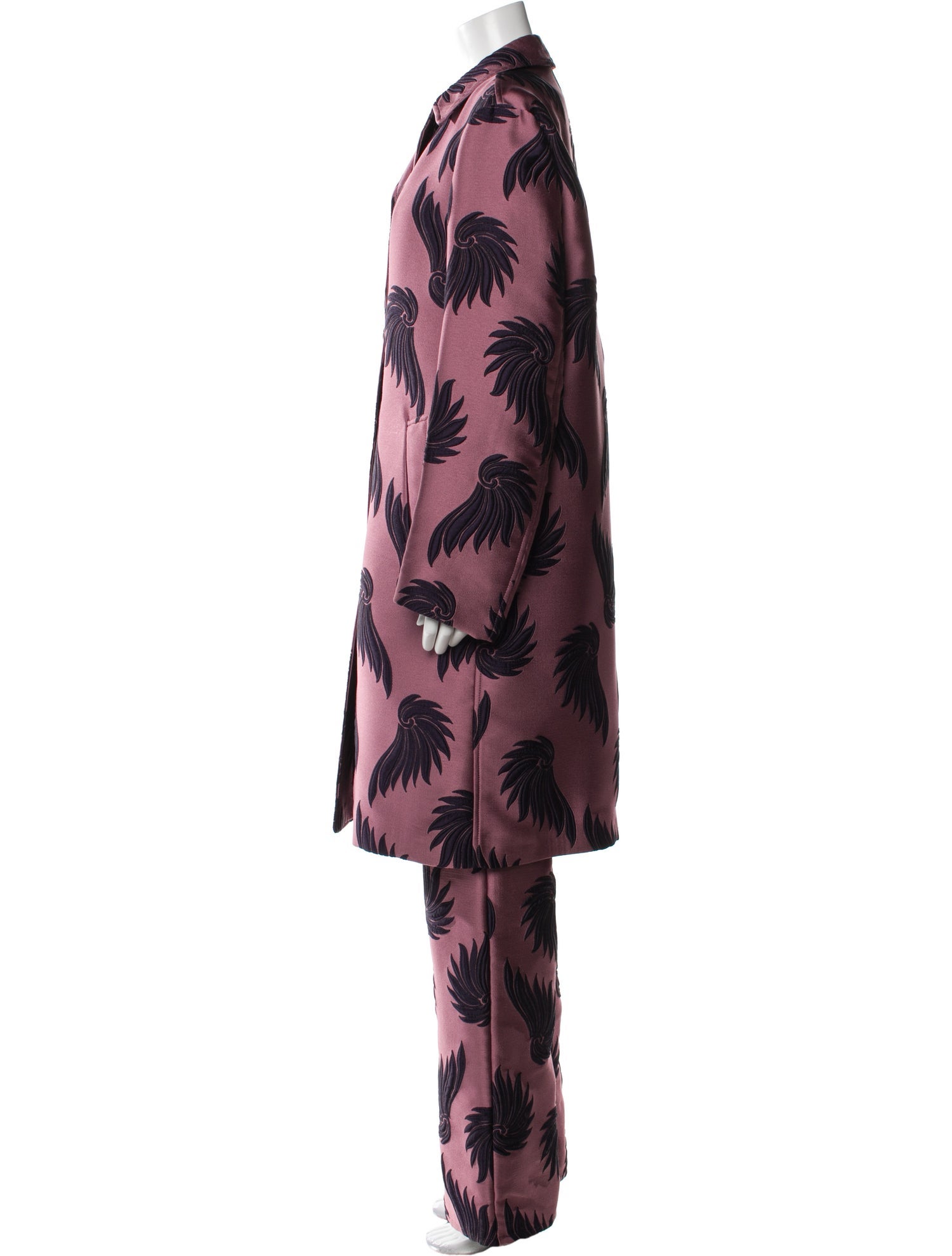 Dries Van Noten Printed Embroidered Accent Pantsuit
