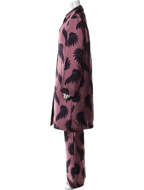 Dries Van Noten Printed Embroidered Accent Pantsuit