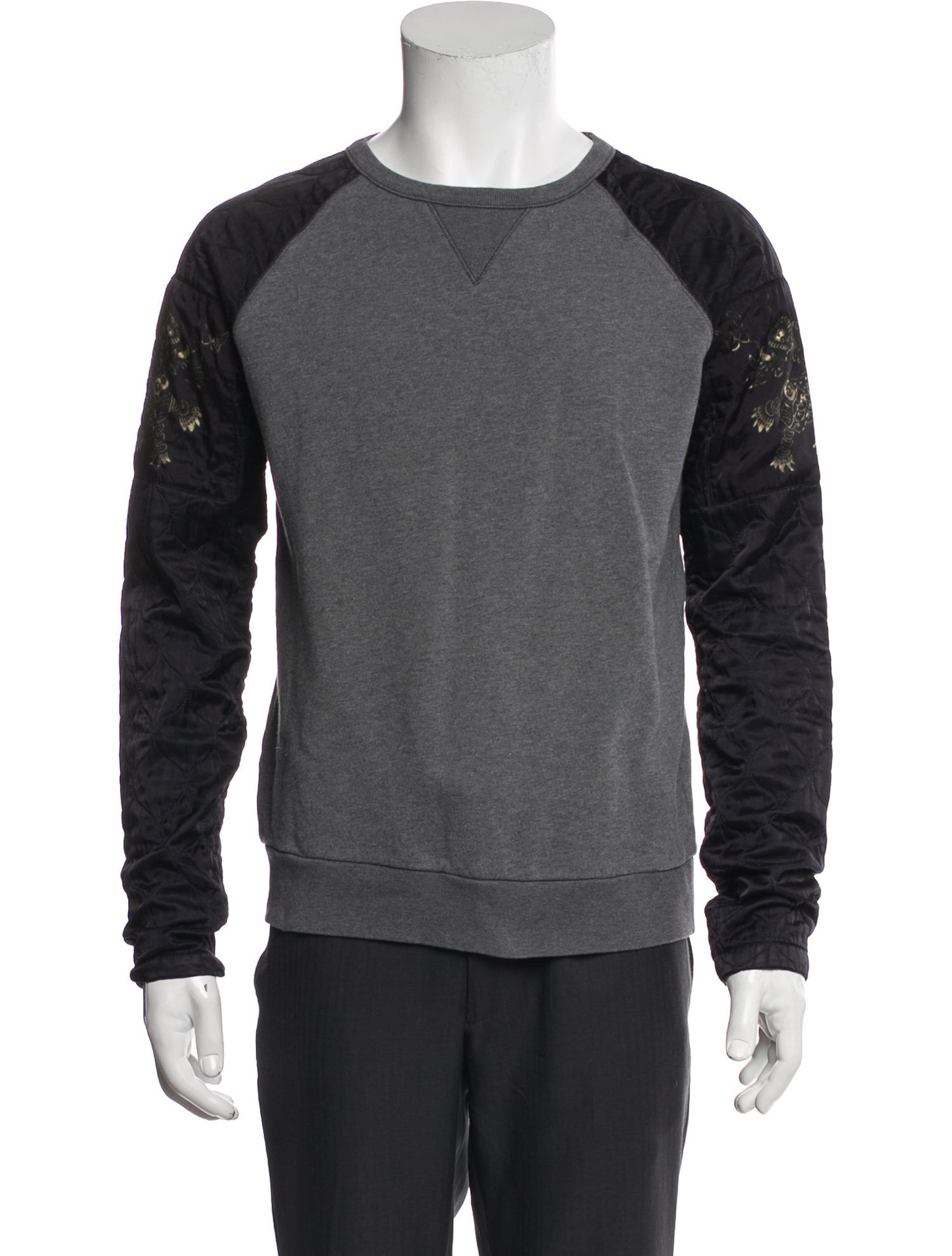 Dries Van Noten Colorblock Pattern Crew Neck Sweatshirt