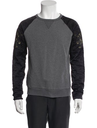 Dries Van Noten Colorblock Pattern Crew Neck Sweatshirt