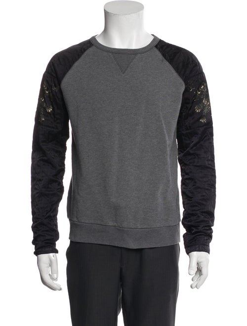 Dries Van Noten Colorblock Pattern Crew Neck Sweatshirt