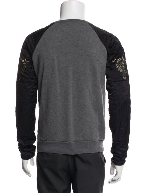 Dries Van Noten Colorblock Pattern Crew Neck Sweatshirt