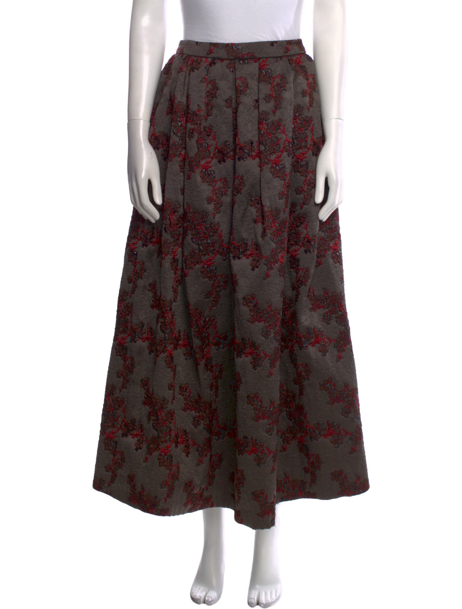 Dries Van Noten Floral Print Midi Length Skirt