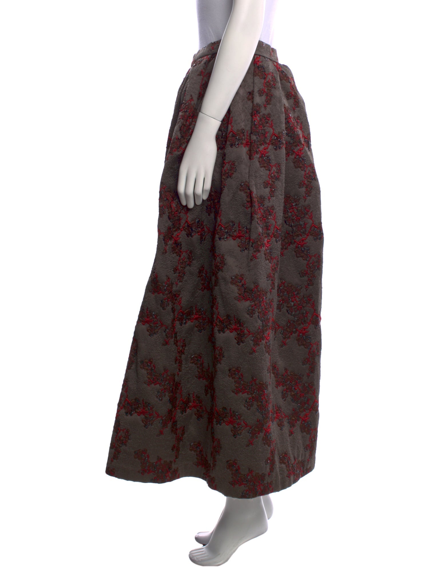 Dries Van Noten Floral Print Midi Length Skirt