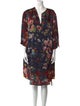 Dries Van Noten Floral Print Knee-Length Dress