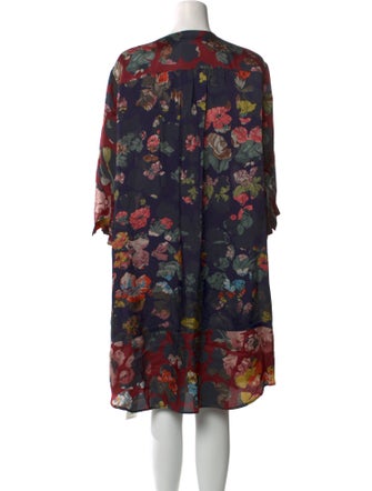 Dries Van Noten Floral Print Knee-Length Dress